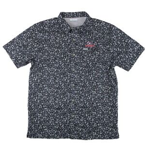 Columbia PFG UGA Georgia Bulldogs‎ Vented Button Up Shirt Mens Medium Black